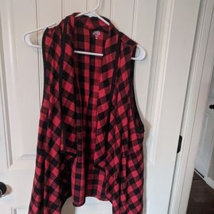 Buffalo check vest XL